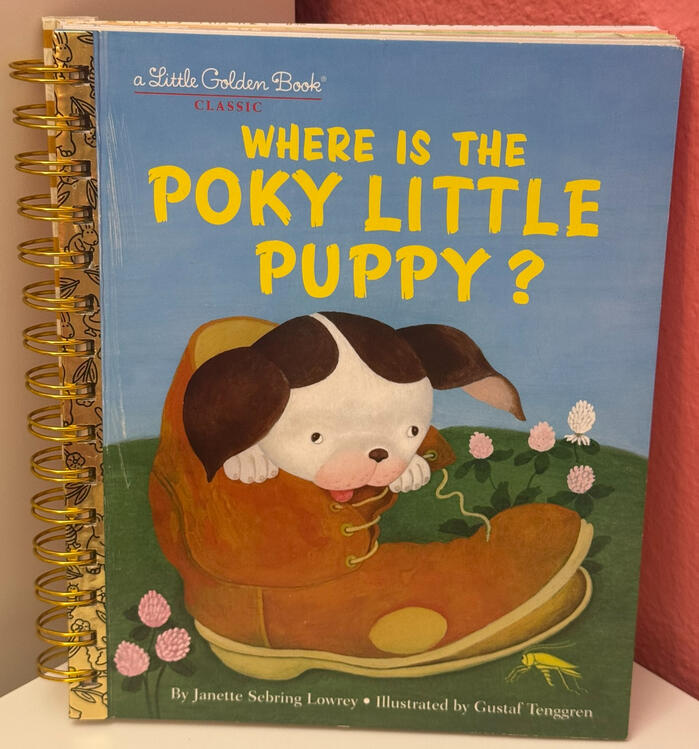 Spiral Bound journal made from Where is The Poky Little Puppy, item #CL89